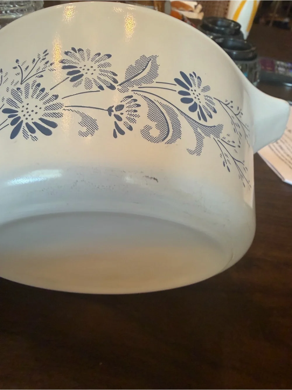 Vintage Pyrex 474-B Colonial Mist Blue Floral Casserole with Glass Lid 1.5 Quart